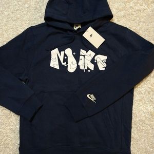 Men's Nike Hoodie Sweatshirt Blue & White NWT